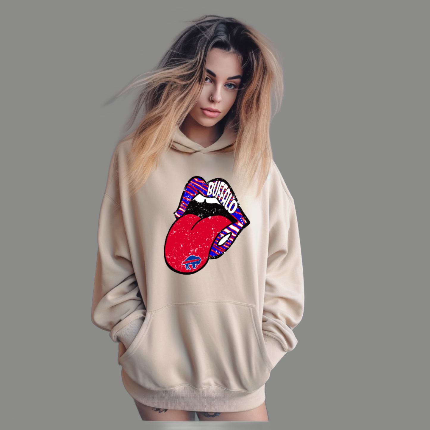 Zubaz Mouth Hoodie